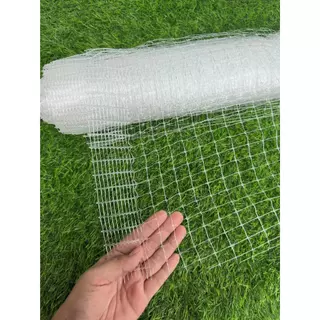 ตาข่ายพลาสติก เอ็นใส(PP) ตา3/4นิ้ว ม้วน30เมตร สีใส/สีเทา/สีเขียว ตาข่ายกันนก มีสารป้องกันยูวี เหนียว ทน ไม่กรอบ