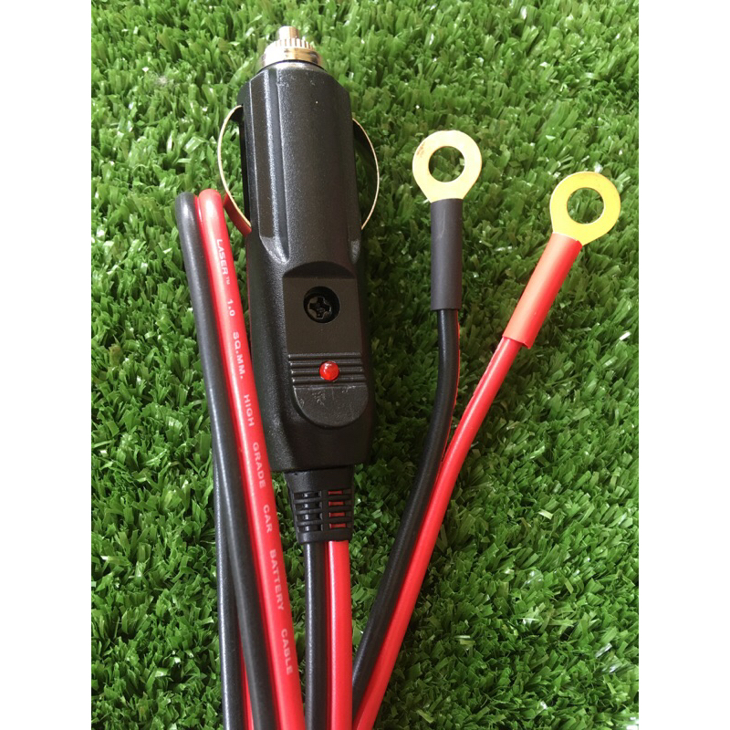 ที่เสียบจุดบุหรี่ในรถ สาย#1 sqm ปลายหางปลา ปลั๊กเสียบบุหรี่ DIY เครื่องแปลงไฟในรถ อุปกรณ์ใช้ในรถยนต์ - รูปที่ 2