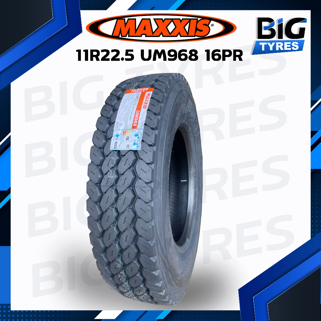 11R22.5 16PR ยี่ห้อ MAXXIS รุ่น UM968 ยางรถบรรทุกเรเดียล