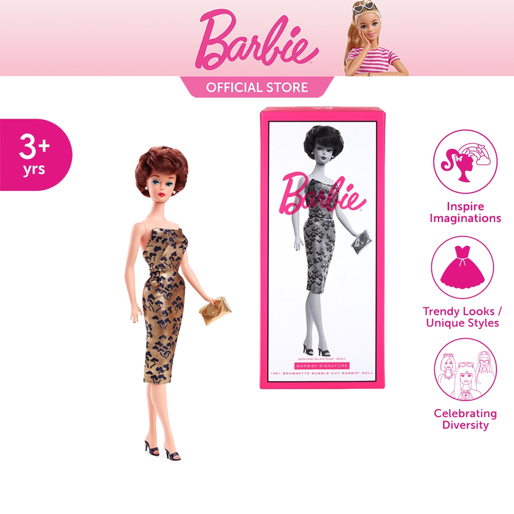 Barbie Signature Silkstone 1961 Brownette Bubblecut Barbie บาร์บี้ ซิกเนเจอร์ ซิลค์สโตน ปี 1961 (GXL25 ID)