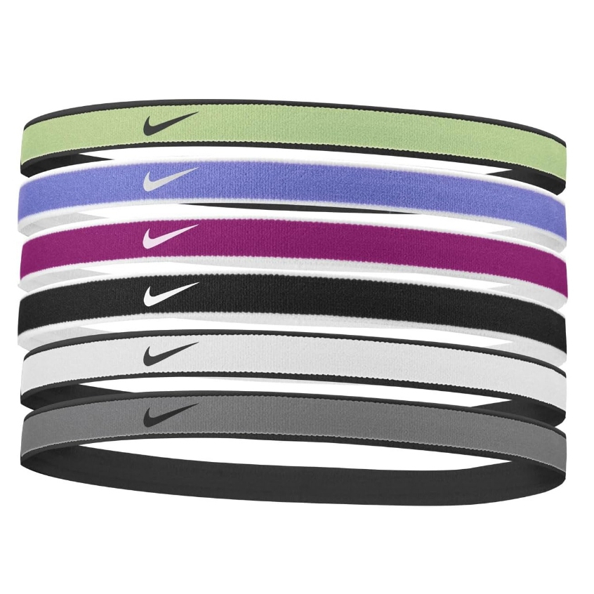 Nike Collection ไนกี้ ผ้ารัดศีรษะ 1 แพ็คมี 6 ชิ้น Swoosh Headbands 6PK N.100.2021.704 / N.100.2021.137 (660)
