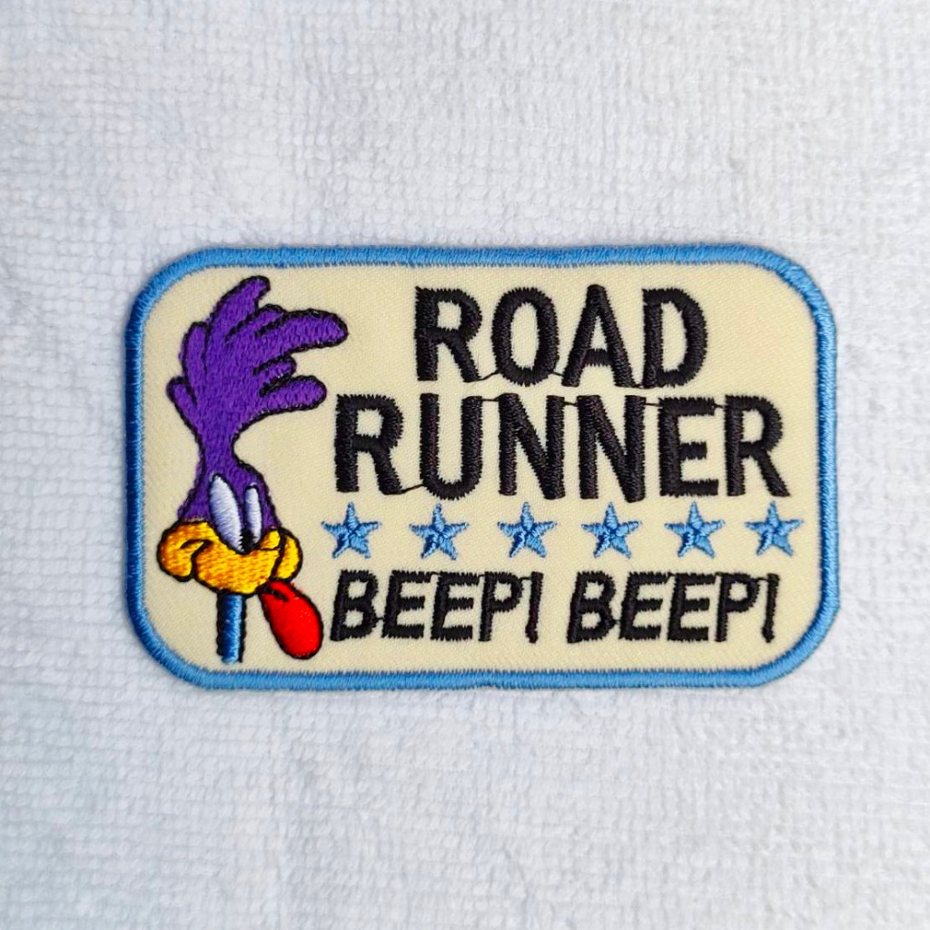 อาร์ม ตัวรีด Road Runner Patch การ์ตูน เด็ก โรดรันเนอร์ อาร์มติดเสื้อ ตกแต่งเสื้อผ้า Sticker สติ๊กเกอร์ติดเสื้อ DIY