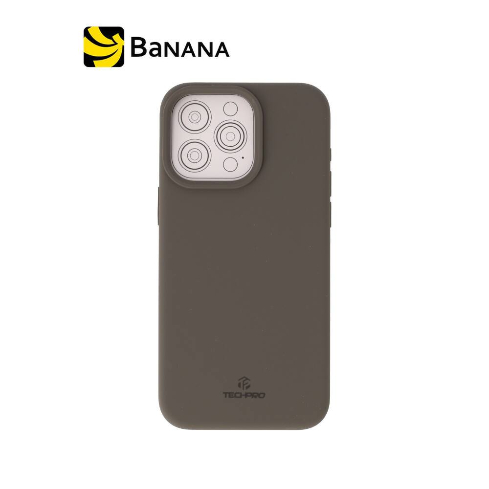 เคส TECHPRO iPhone 15 Pro Max Silicone with Magsafe Coffee Brown by Banana IT