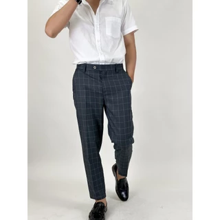 กางเกงสแล็คขาเต่อ CN Check pants ลายตาราง