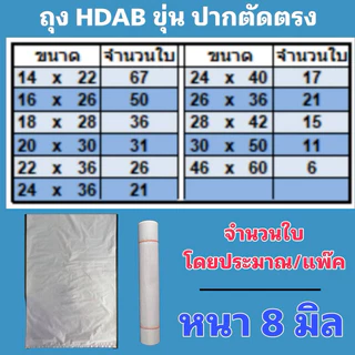 ถุงพลาสติกขนาดใหญ่ , แพ็คสต๊อค ปากตัดตรง