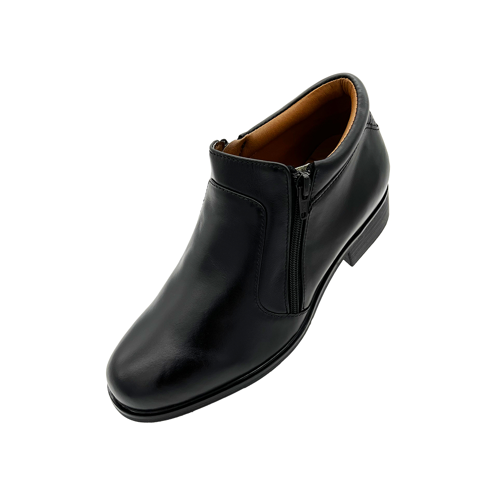 FREEWOOD DOUBLE-ZIP BOOTS รองเท้าบูท หนังวัวแท้ ซิปคู่ รุ่น 64-6682 สีดำ ( BLACK )