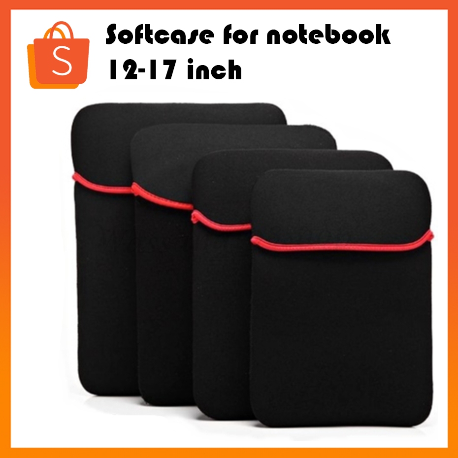 ซองใส่ laptop ขนาด 13-17 นิ้ว สีดำ Softcase for notebook 12-17 inch แบบสวม