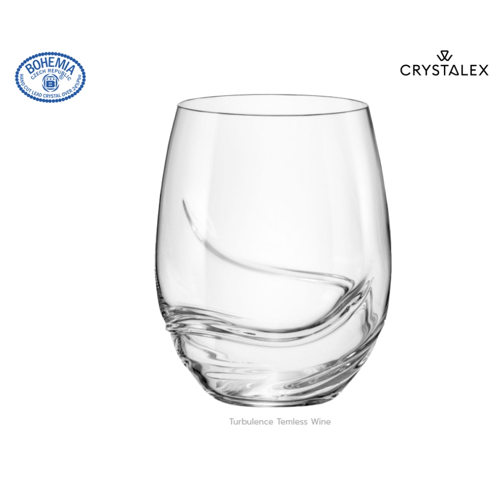 แก้วไวน์ไม่มีขา Crystalex Turbulence Stemless wine glass 550 ml