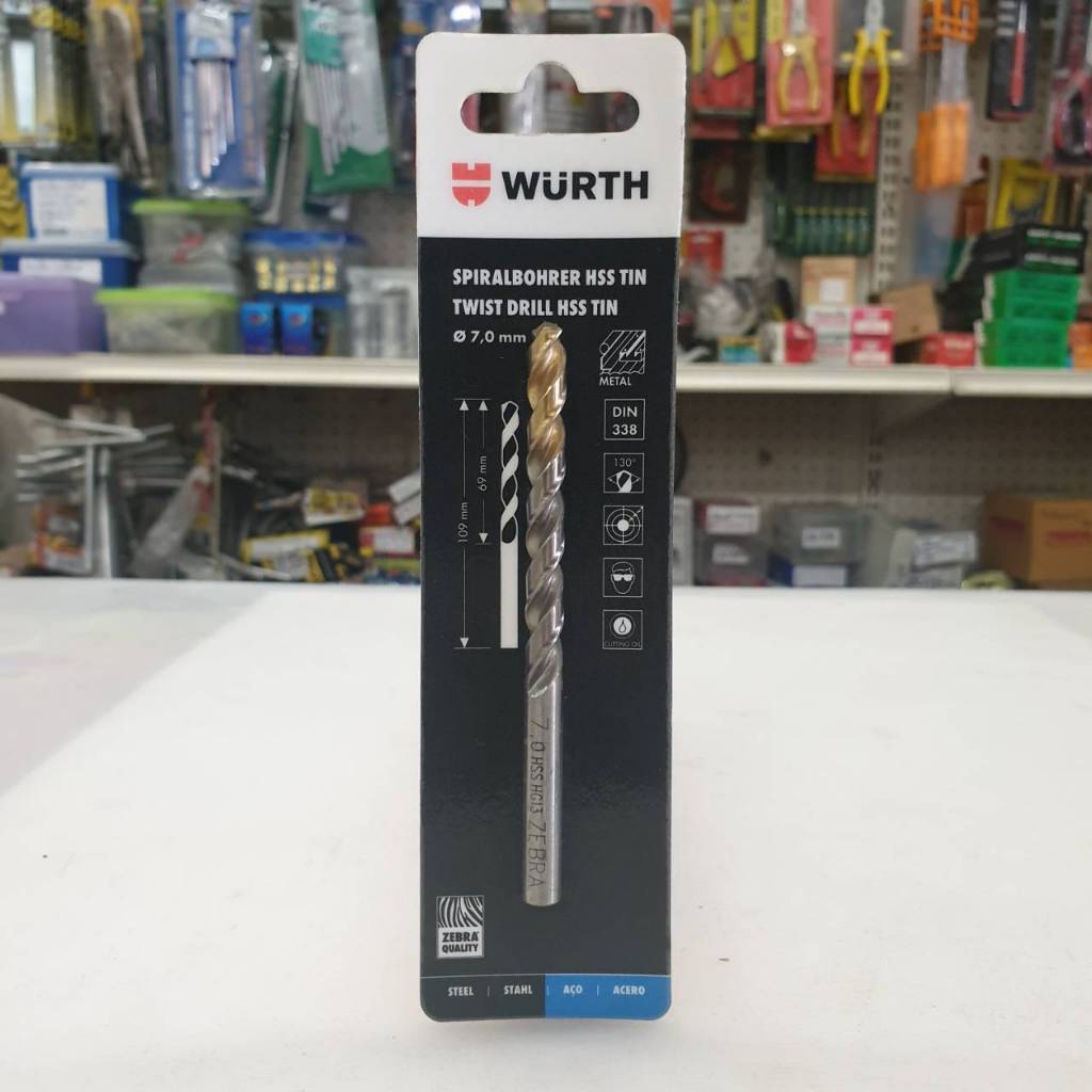 ดอกสว่าน wurth ดอกสว่าน สีทอง เคลือบไทเทเนียม Zebra ขนาด 2.5มม.-7.0มม เจาะเหล็ก เจาะสแตนเลส ราคา ถูกที่สุด ดีลบีเคเค แกลเลอรีภาพที่ 6