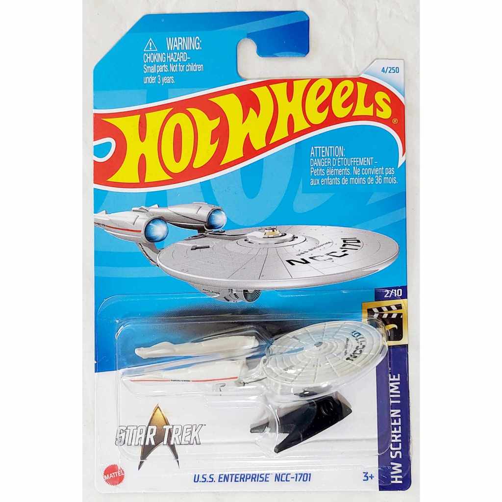 HW.B Hot wheels โมเดลรถ ฮอทวีลขนาดเล็ก 🔅 U.S.S Enterprise NCC-1701 Star Trek การ์ดและแพ็คตามภาพ พร้อมส่ง