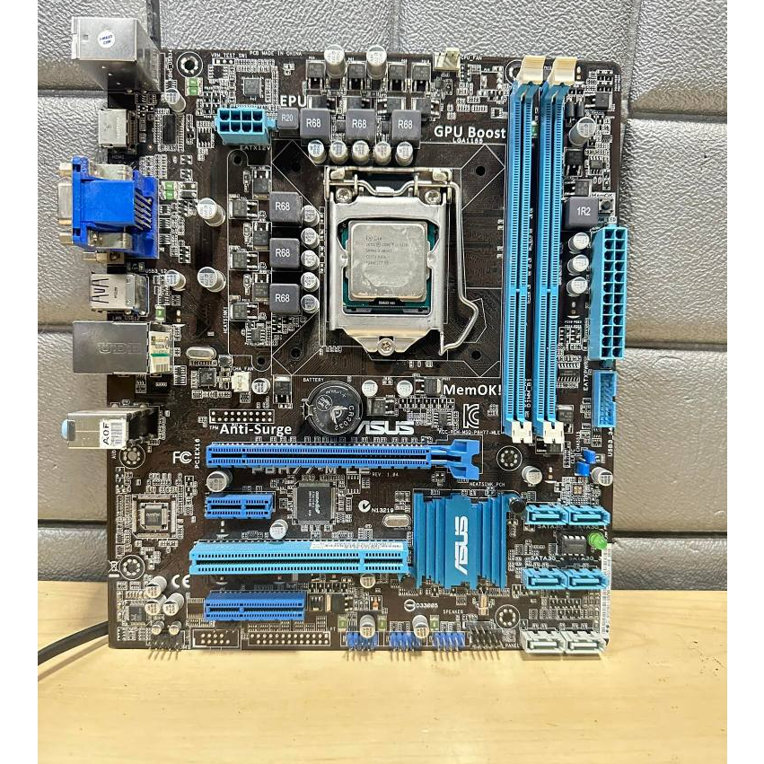 เมนบอร์ด LGA1155 ASUS P8H77-M LE รองรับเจนที2-3  มือสองสภาพดี แถมฟรี CPU I3