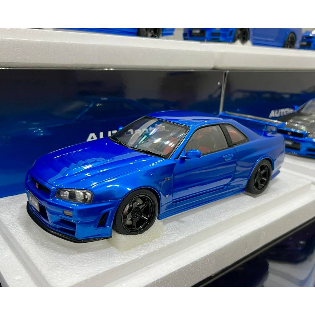 โมเดลรถR34 1/18 Autoart model Nissan skyline R34 GT-R nismo z tune Special + Engine scale 1:18 ราคา 