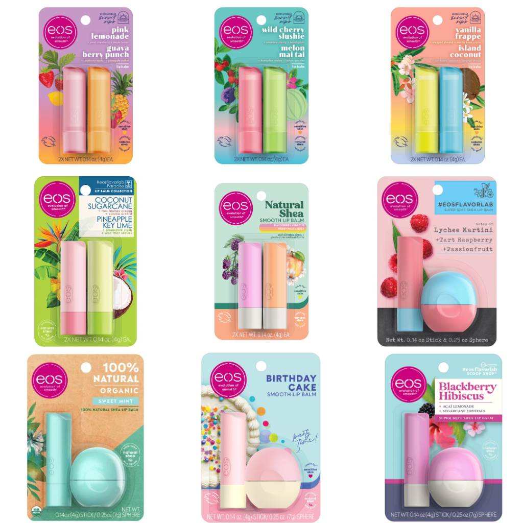 eos lip balm ลิปมันบำรุงริมฝีปาก กลิ่นหอม ใหม่ล่าสุด !! พร้อมส่ง 💞