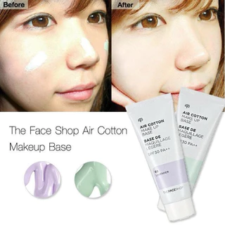 แท้ / พร้อมส่งThe Face Shop AIR COTTON MAKE UP BASE SPF30 PA++