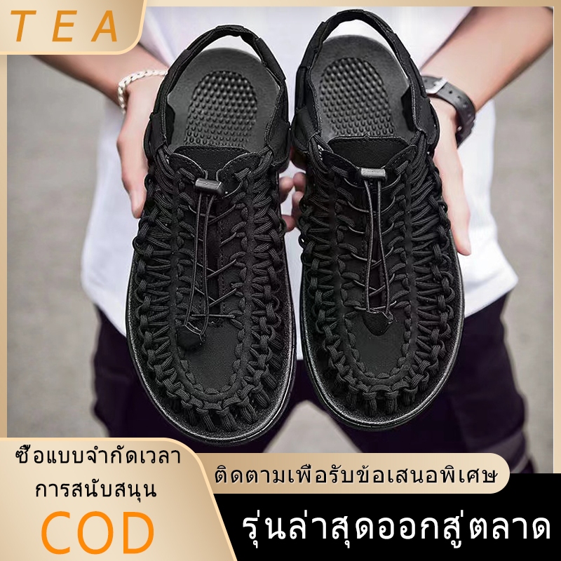 ราคาต่【ไทยแลนด์สปอต】เชือกผูกรองเท้ากันลื่นสไตล์ Keenn รองเท้าแตะสำหรับผู้ชายและผู้หญิง (8หลากสี) รองเท้าแตะแบบมีสายรัดส้