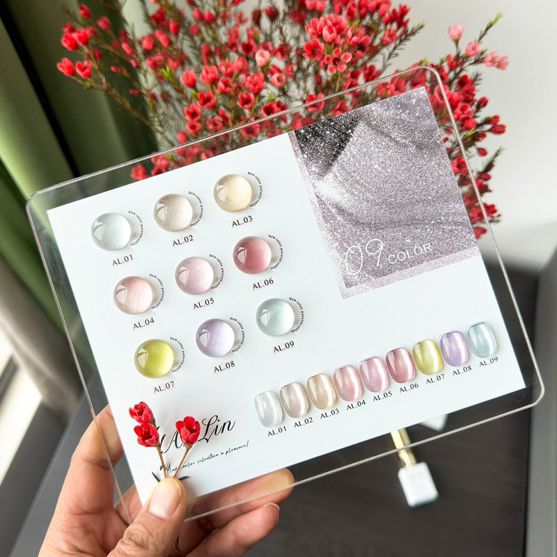 สีเจล สีลูกแก้ว 9สี #镜面月光猫眼 #พร้อมส่ง