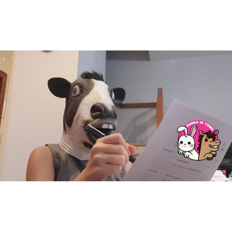 [พร้อมส่ง] หน้ากากวัว หน้ากากแฟนซี cow mask