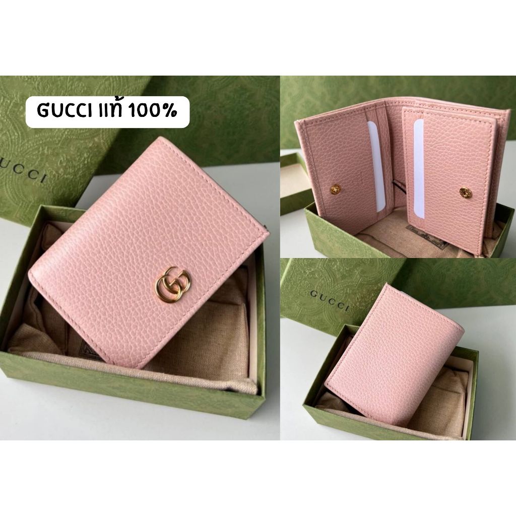 Gucci ของแท้ 100% กระเป๋าสตางค์ใบสั้น gucci