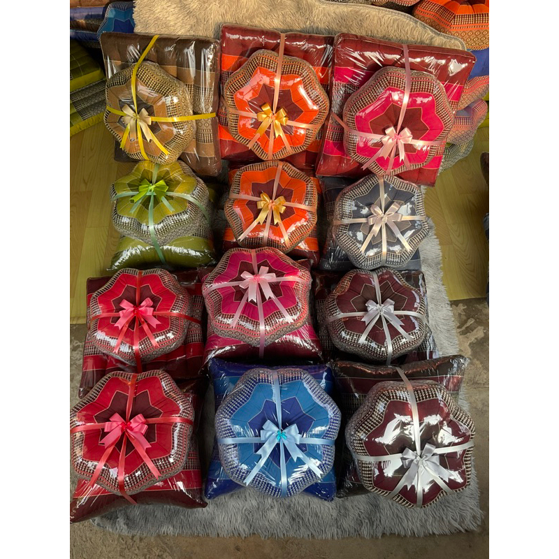 ของรับไหว้ชุดหมอนฟักทอง+เบาะนั่งเล็ก ราคาส่ง 120.- ราคารวมโบว์/ซีนพลาสติก