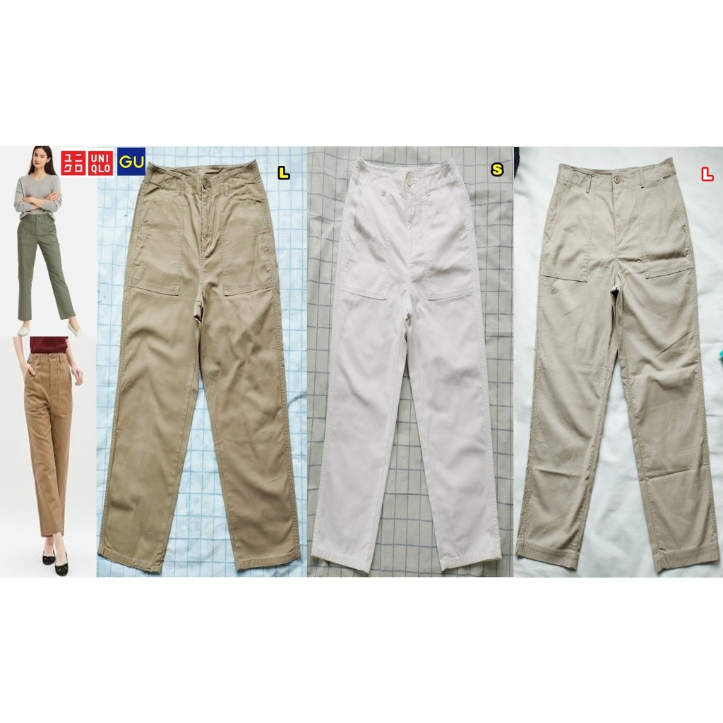 GU และ Uniqlo Chino Baker Pants กางเกง 5 ส่วน-3 สี ไซส์ S,M,Lงานชนช็อป(สภาพเหมือนใหม่ ไม่ผ่านการใช้งาน)