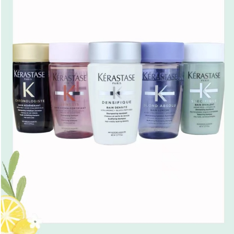 【จัดส่งที่รวดเร็ว】Kerastase Bain Shampoo Travel Size 80ml เคเรสตาส แชมพู Hair Care
