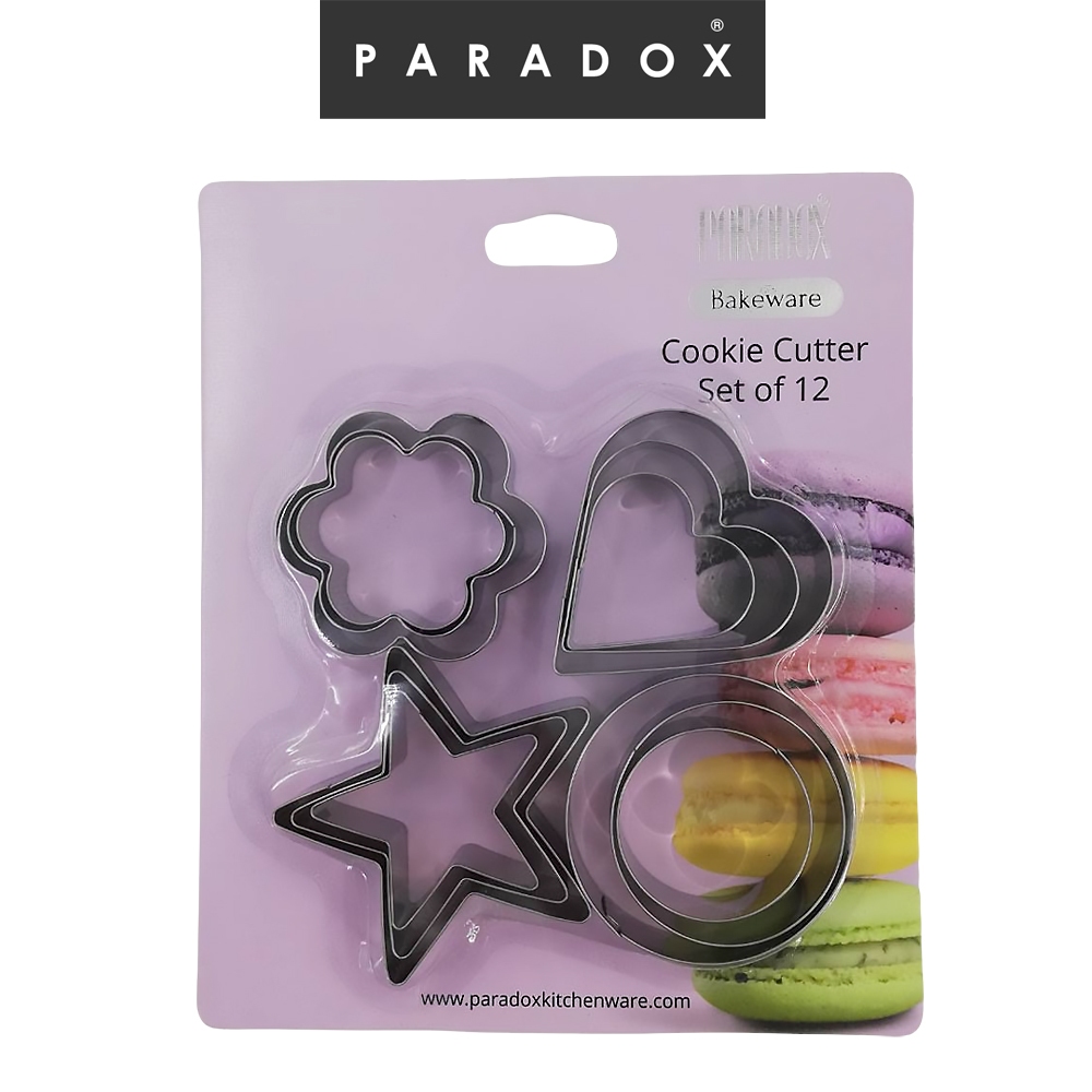 Paradox : ชุดพิมพ์กดคุกกี้ สแตนเลส Cookie Cutter Set of 12 Z0527(Y22)
