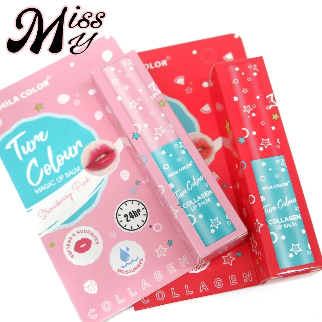 MILA COLOR Collagen Magic Lip Balm ลิปบาล์มเปลี่ยนสี บำรุงริมฝีปากนุ่ม ชุ่มชื้น 24ชั่วโมง