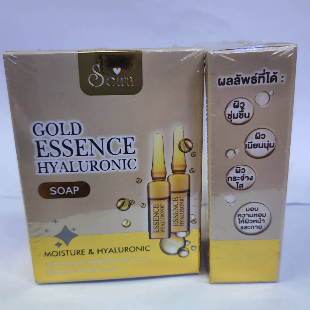 สบู่หน้าใส เต่งตึง SEIRA GOLD ESSENCE HYALURONIC SOAP