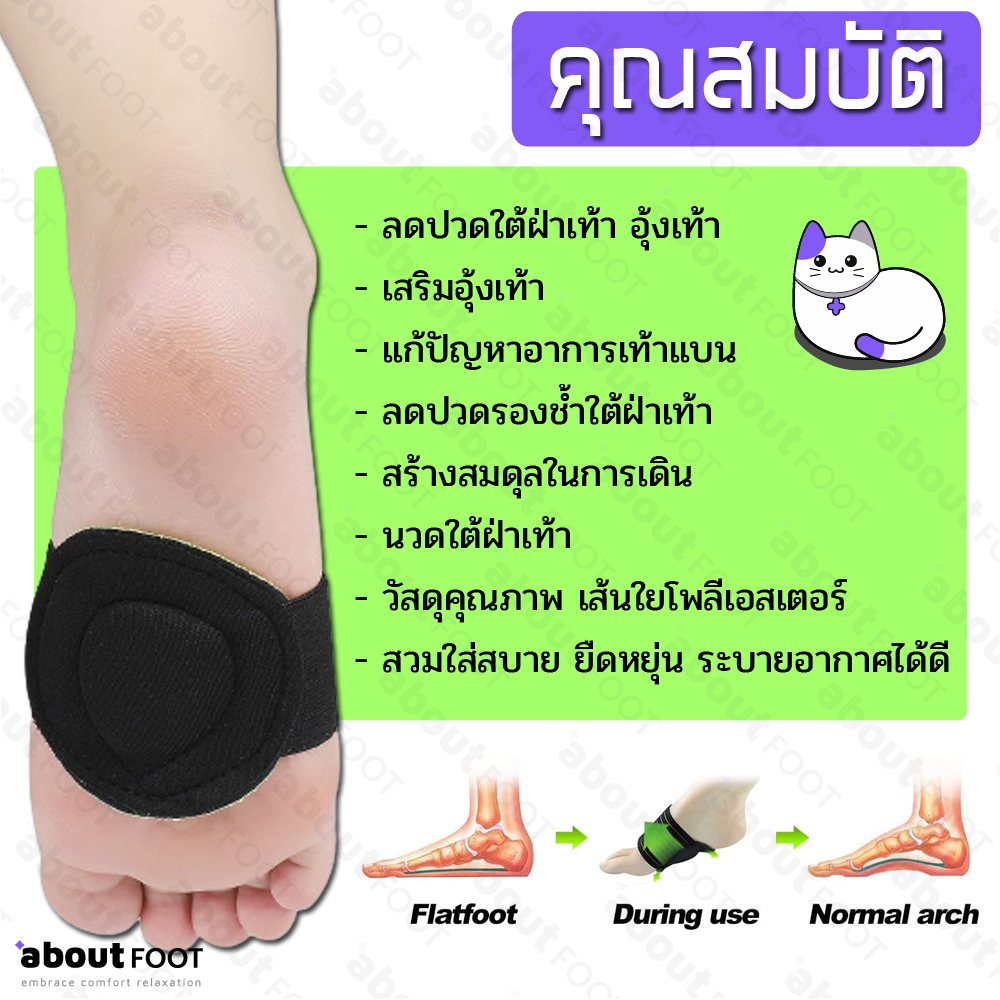 สายรัดใต้ฝ่าเท้า อุ้งเท้า ลดปวดฝ่าเท้า เสริมอุ้งเท้า แก้เมื่อยเท้า รองช้ำ เท้าแบน ยืนนาน เดินสบาย 1 คู่ พร้อมส่งจาก กทม