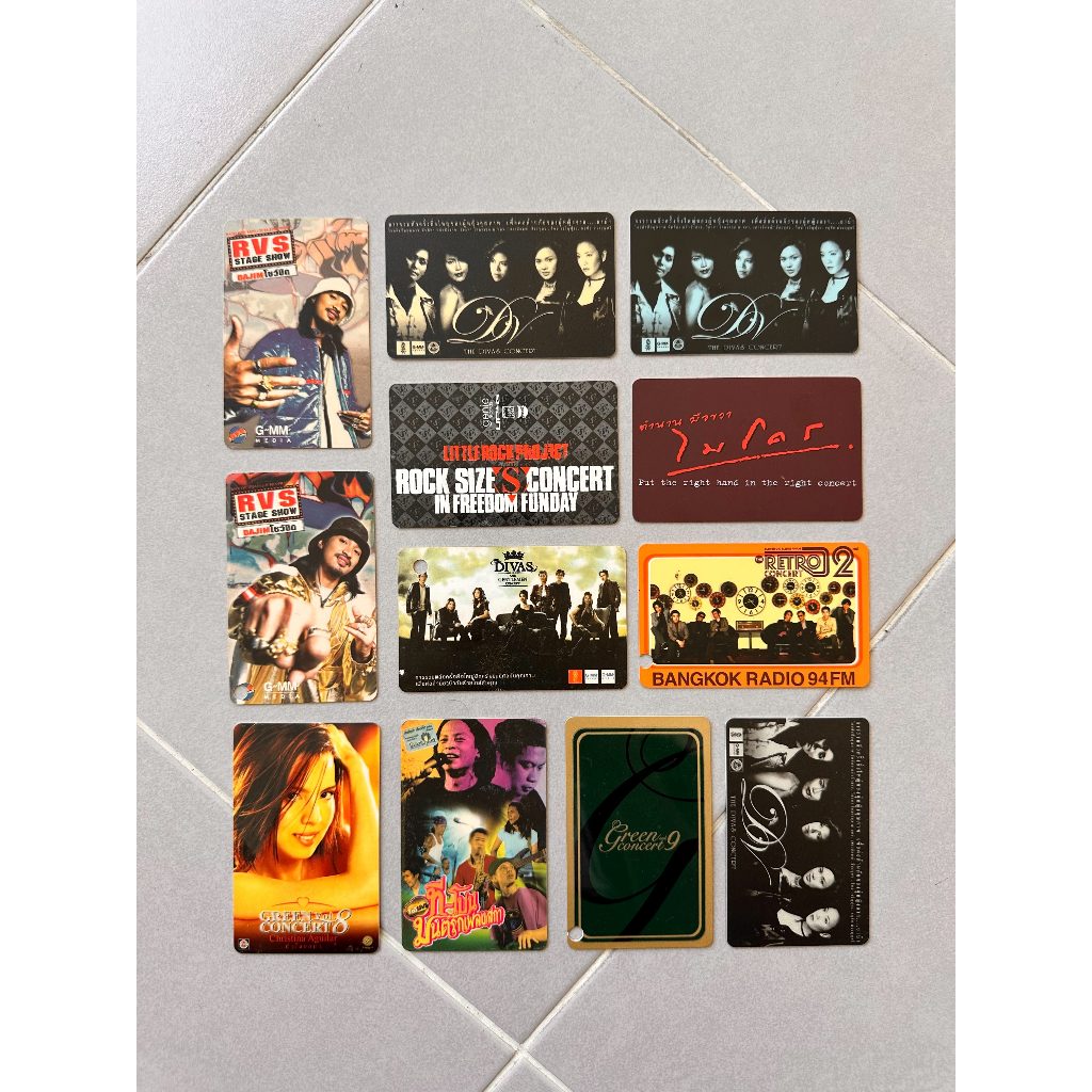 บัตรแข็ง บัตร คอนเสิร์ต บัตร Concert สะสม THE DIVAS CONCERT GREEN CONCERT ตำนาน มือขวา ไมโคร