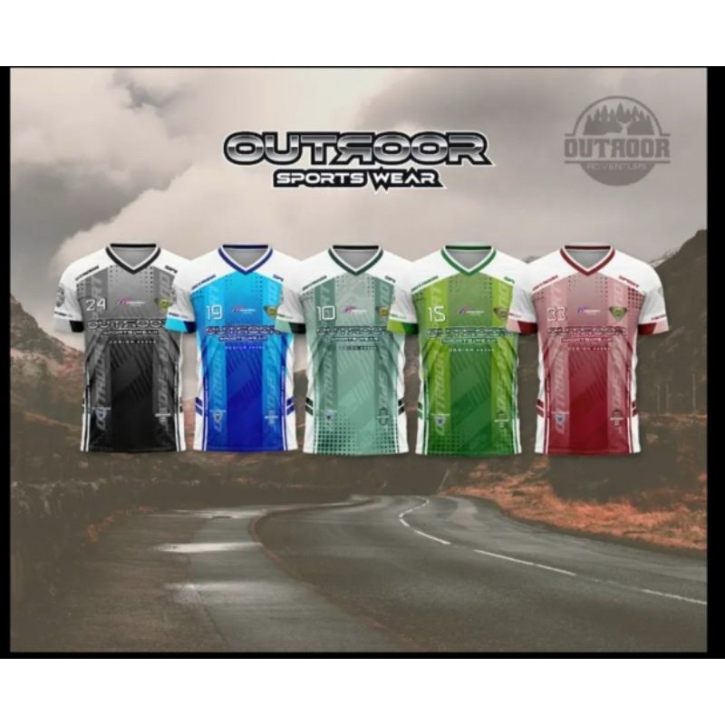 เสื้อยืด คอวี แขนสั้น New ใหม่ Outdoor เบอร์ด้านหลัง ผ้า โพลีเอสเตอร์ ใส่สบาย ไม่ร้อน ฟุตบอล ทีม วิ่ง กีฬา sport ชายหาด