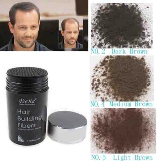 ผงเนื้อละเอียดมาก ผงโรยหัว ไฟเบอร์ ปิดผมบาง Dexe hair building fiber