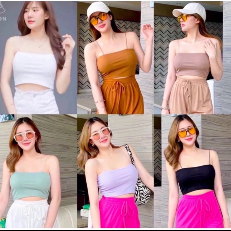🔥aimorn_shop🔥 สายเดี่ยวสปาเกตตี้มาแล้ว 💛❤️💙💚บอกเลยใส่แล้ว เก็บสัดส่วนดีมาก   เป็นสายเดี่ยวที่ควรติดตู้เลยจร้า