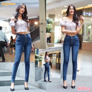 SP jeans กางเกงยีนส์ขาเดฟยาว SP01 งานป้ายที่สวยเฉี่ยว แบบเป๊ะ ผ้านุ่ม สวมใส่สบาย
