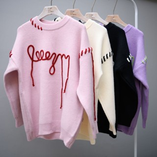 Thepencil Macaron Sweater สเวตเตอร์ไหมพรม เนื้อหนานุ่ม *เน้น…