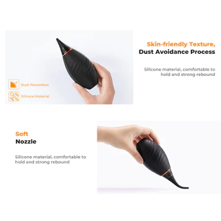 K&F High-end Unique Air Blower, Long Nozzle + Short Nozzle ที่เป่าฝุ่นซิลิโคนทำความสะอาดเลนส์