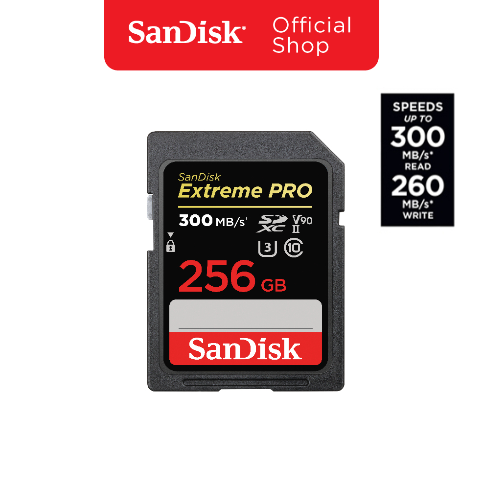 SanDisk Extreme PRO SDXC UHS-II Cards 256 GB / Speed 300 MB/s (SDSDXDK-256G-GN4IN)