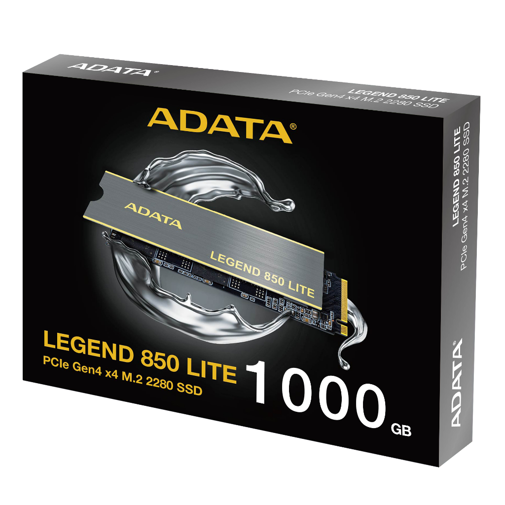 การ์ดเอสเอสดี ADATA SSD Legend 850 Lite M.2 PCIe/NVMe Up to 5,000MB/s (PC/Laptop)*, up to 4,600MB/s (PS5) - 3 Years