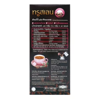 (คอลลาเจน) TRUSLEN Coffee Plus 40 ซอง ทรูสเลน คอฟฟี่ พลัส คอลลาเจน กาแฟปรุงสำเร็จชนิดผงผสมคอลลาเจน