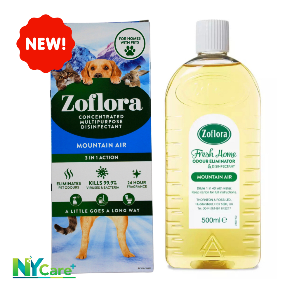 น้ำยาฆ่าเชื้ออเนกประสงค์โซฟลอรา สำหรับบ้านที่มีสัตว์เลี้ยง Zoflora Fresh Home (Mountain Air) 500 ml.จากประเทศอังกฤษ