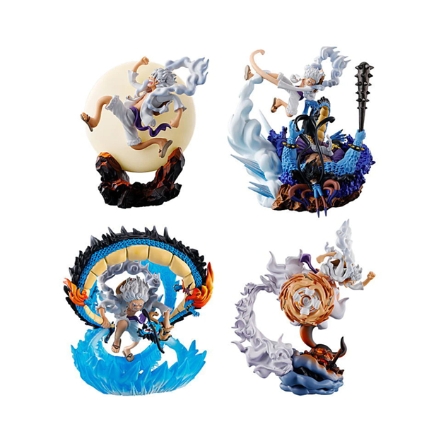 Bandai(บันได) MEGAHOUSE PETTITRAMA SERIES LOGBOX RE BIRTH ONE PIECE GEAR5 SPECIAL SET