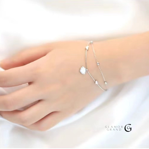 Glamor  SMALL SHELL สร้อยข้อมือเงินสเตอร์ลิง925 สินค้าใหม่ สร้อยข้อมือจี้เปลือกหอย กำไลข้อมือเงิน925 สไตล์ใหม่สุดเก๋