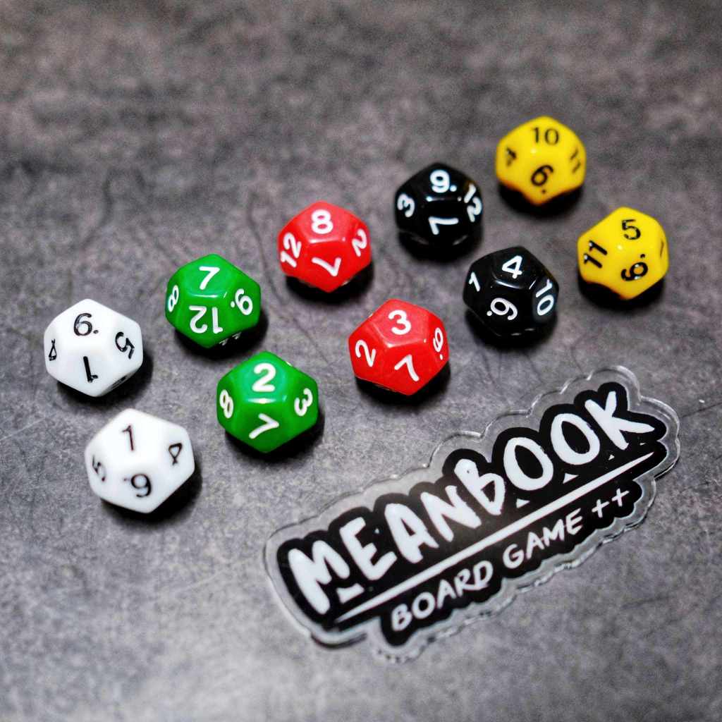 ลูกเต๋าหน้า 12 ขนาด สำหรับออกแบบบอร์ดเกม D12 Dice TRPG DND