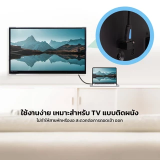 ⚡COD⚡Jasoz HDMI Male to Famale Adapter แท้ ความคมชัดระดับ 4K ULTRA HD คุณภาพสูง เหมาะสำหรับทีวีติดผนัง