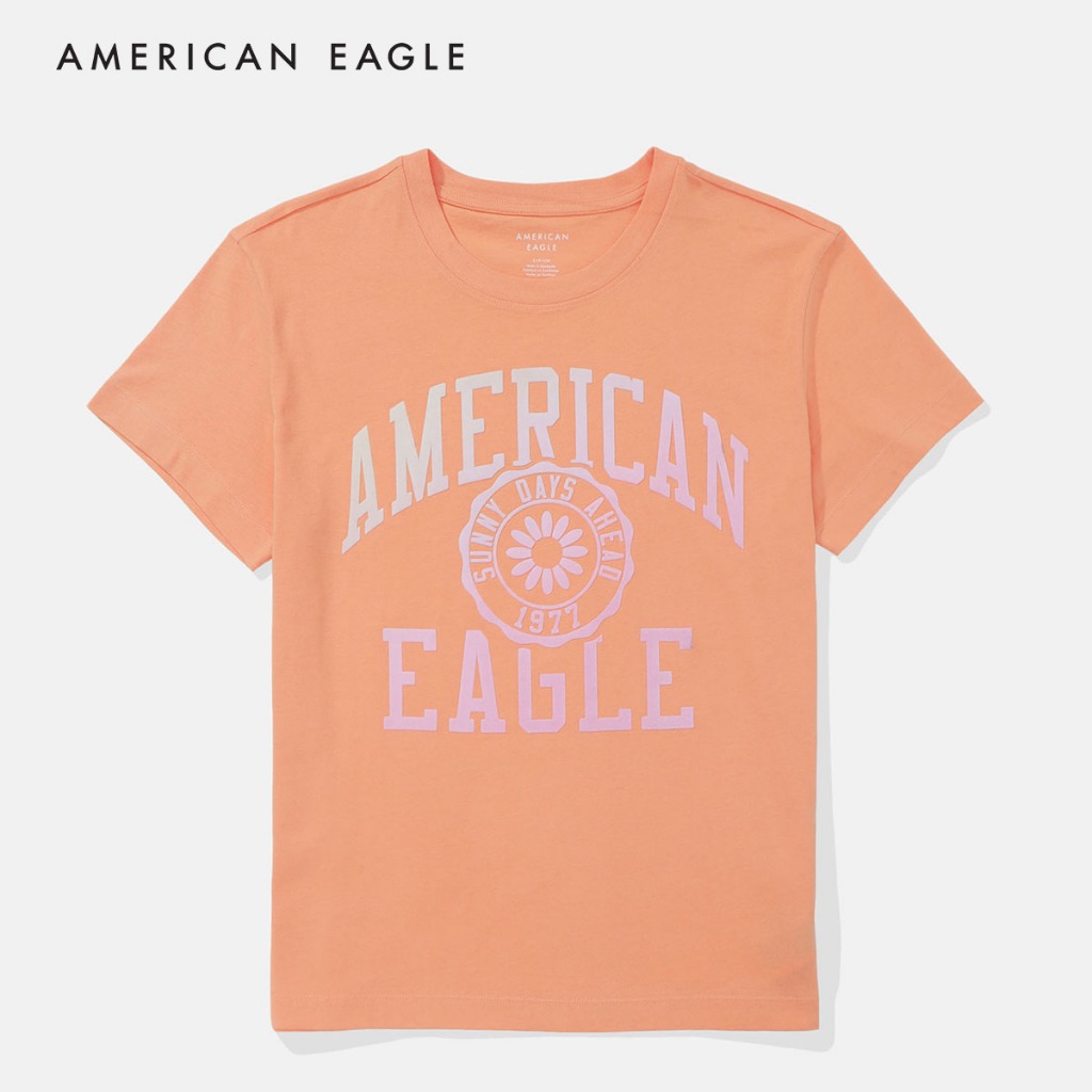 American Eagle Short-Sleeve Graphic Tee เสื้อยืด ผู้หญิง กราฟฟิค (EWTS 037-9314-800)