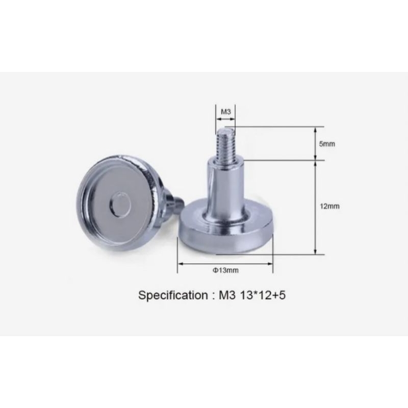 แม่เหล็กสกรูคอลัมน์แม่เหล็กM3 1317 สำหรับ P2 P2.5 P3 P4 P5 P6 P10/100ตัว