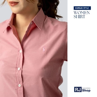 เสื้อเชิ้ตผู้หญิง แขนยาว ทรงเข้ารูป - สไตล์เกาหลี (SET1) / ไซส์ 34-46"
