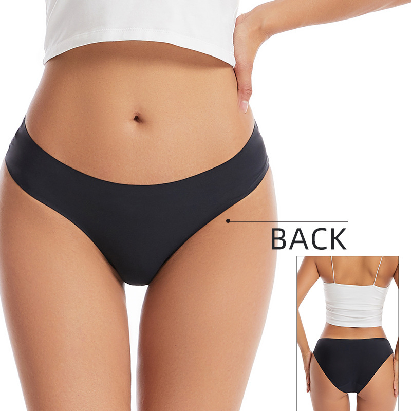 กางเกงในไร้ขอบ ทรงThong ขาเว้าสูง พับขอบทั้งตัว มีไซส์ M - 3XL