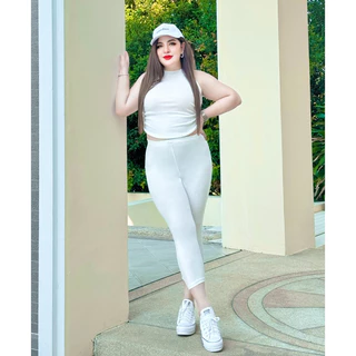 RedEars เลคกิ้งสาวอวบผ้าเรยอนขา 5 ส่วน เกรดพรีเมี่ยม Premium Rayon Leggings ผู้หญิง ผ้านุ่มลื่น ใส่สบาย ผิวแพ้ง่าย