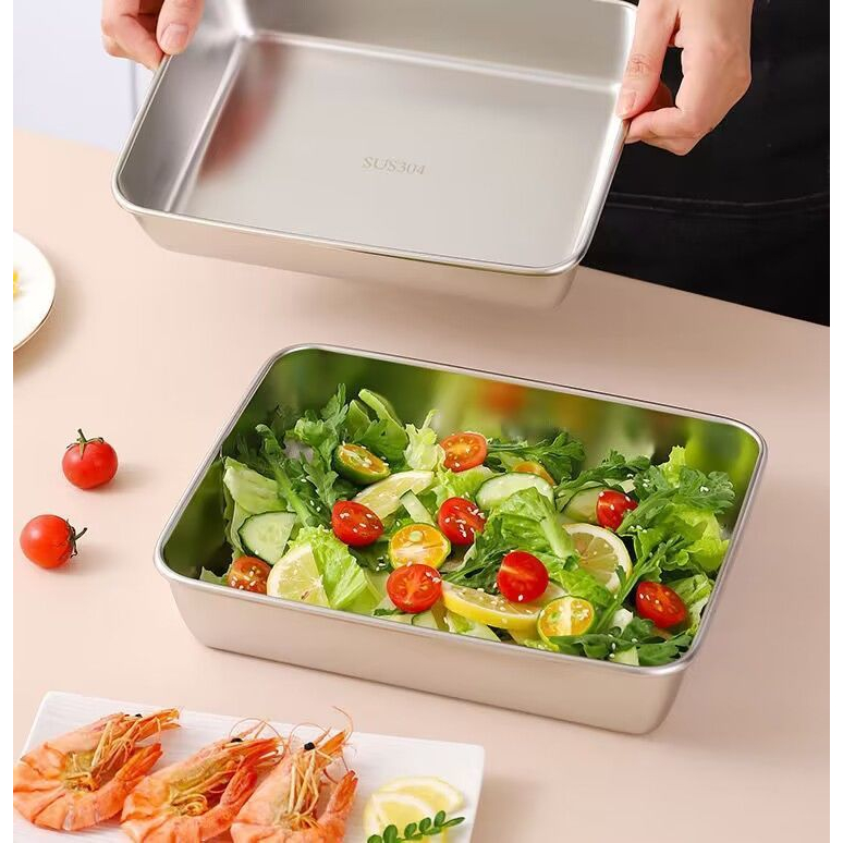 กกล่องใส่อาหารสแตนเลส พร้อมฝาปิดสนิท กล่องใส่อาหารอเนกประสงค์พร้อมฝาปิด สแตนเลสคุณภาพดี - รูปที่ 4